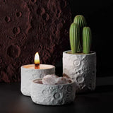 Molde de Silicone para Vela com Padrão Lunar