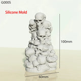 Silicone Skull Head Candle Mold, Vela criativa caseira, Paródia Halloween, Aromaterapia Combinada