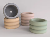 Molde de silicone para vaso de concreto, estilo europeu, moldes simples para vasos de plantas, ferramentas de jardinagem de cimento, molde para vaso de concreto