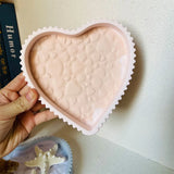 Grande Concreto Coração Forma Silicone Mold, DIY Coração Prato De Armazenamento, Castiçal, Resina Bandeja De Jóias, Fundição