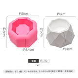 Base de vela de polígono geométrico molde de silicone suculento vaso vaso de flores suporte de vela molde criativo cimento moldes de resina de gesso