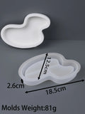 Molde irregular de silicone para decoração, gesso artesanal, armazenamento de concreto, saucer coaster, molde de resina epóxi, presente criativo do ofício, DIY