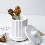 Roman Pilar Stripe Cup Moldes De Silicone, Handmade Frasco De Vela Redonda Com Kit De Tampa, Pen Holder, DIY Vaso, Molde De Cimento De Gesso, Decoração De Casa