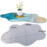 Molde de silicone de resina epóxi oval grande, 63cm, mesa elíptica de rio, resina de silicone, molde de mesa retangular redondo
