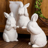 3d coelhinho da páscoa silicone vela molde diy bonito animal coelho ornamentos moldes de fundição sabão gesso resina fazendo casa artesanato decoração