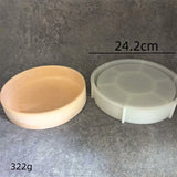 Grande redondo vaso de flores de concreto moldes bandeja de gesso tigela de armazenamento molde de silicone cimento suculentas plantas pote molde