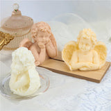 Anjo Perfumado Silicone Vela Molde, Anjo Alado, Bolo De Ornamento De Chocolate, Sabão Artesanal, Vela Fazendo, Molde De Resina