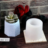Molde geométrico de silicone para vaso de flores, feito à mão, redondo, planta suculenta, recipiente, molde, faça você mesmo, armazenamento, jarra, vela, copo