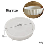 Grande redondo vaso de flores de concreto moldes bandeja de gesso tigela de armazenamento molde de silicone cimento suculentas plantas pote molde