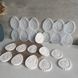 Coelho de páscoa série molde ovo pingente molde de silicone coelhinho da páscoa tag resina molde chaveiro brincos molde de gesso