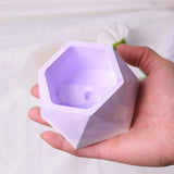 Molde Geométrico Do Vaso De Flores De Cimento, Terrazzo Concreto Criativo Pequeno Vaso De Flores, Caixa De Armazenamento De Gesso, Molde De Silicone, DIY Pote De Plantas