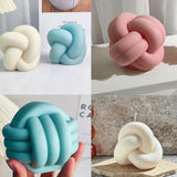 3d grande tamanho tubo nó vela silicone molde gravata corda bola torcido nós de malha velas molde para o molde de sabão exclusivo presente estranho