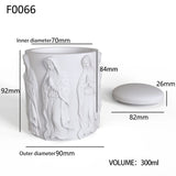 Pinkie Concrete Candle Cup, Molde De Silicone, Figura Europeia, Virgem Maria Design, Caixa De Armazenamento, Tampa Do Frasco De Vela, Molde De Silicone De Cimento
