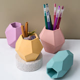 Hexagonal Faceta Jar Silicone Mold, DIY Gesso Concreto, Irregular Vela Perfumada Cup, Pen Holder, Caixa De Armazenamento, Craft Mould, Home Decor