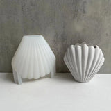 Criativo Shell Vaso Silicone Molde Gesso Cimento Molde DIY Handmade Pen Holder Flower Pot Artesanato Fazendo Casa Desktop Decoração Simples