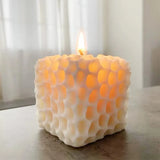 Cubo favo de mel scented vela gesso molde de silicone grau alimentício mousse de chocolate forma de cubo 3d moldes presente de casamento decoração para casa