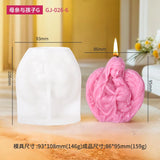 3D Virgem Maria Deusa Embring Menino Silicone Molde, Coração Anjo, Cimento Concreto Gesso Moldes, Dia das Mães Presente, Ação de Graças