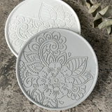Circular Epoxy Resina Silicone Mold, Hollow Out Placa de Flor, Coaster Casting, Artesanato Artesanal DIY, Decoração para casa