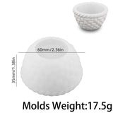 Cesta redonda de tecido, jarra de vela, molde de silicone, faça você mesmo, cesta de bambu, vaso de flores, tigela de armazenamento, gesso, molde de concreto, decoração de casa