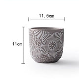 Vaso de plantas europeu de concreto, molde de silicone, decoração simples de folhas de flores, padrão em relevo, vaso de flores de cimento, moldes de silicone