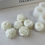 Moldes De Flor De Silicone Para Cozimento, 3D, Rosa, Peônia, Chocolate, Bolo, Vela Artesanal, Sabão, Gesso, Resina, Ferramentas De Fabricação De Artesanato, 7Pcs