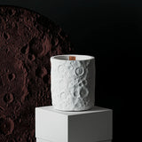 Molde de copo de vela de armazenamento de espaço redondo padrão de lua decoração de mesa molde de silicone de gesso molde de recipiente de vela de concreto de gesso