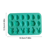 Molde de silicone 18-cavidade para páscoa, ferramentas de cozimento, chocolate, páscoa, páscoa, páscoa, bolo, cozimento, cozimento, 1pc