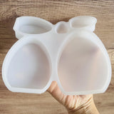 Páscoa em branco multi-tamanho ovo decoração molde de silicone artesanal 3d aromatreatment gesso desenho de páscoa decoração de ovo fazendo ferramenta