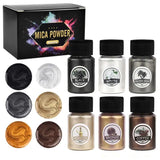 Resina epóxi Mold Corante Corante, Pigmento Pérola, Glitter Artesanato, Mineral, DIY, 6 Cores por Conjunto