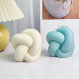3d grande tamanho tubo nó vela silicone molde gravata corda bola torcido nós de malha velas molde para o molde de sabão exclusivo presente estranho