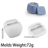 Molde De Silicone Com Tampa, Frasco Quadrado De Vela, Gesso De Concreto Artesanal, Caixa De Armazenamento De Fundição, Molde De Resina, Ornamentos Artesanais, DIY Home Decor