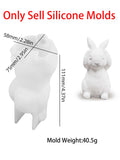 3d coelhinho da páscoa silicone vela molde diy bonito animal coelho ornamentos moldes de fundição sabão gesso resina fazendo casa artesanato decoração