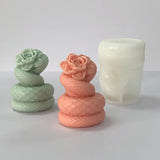 Molde de Silicone Cobra 3D para Velas e Decoração