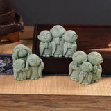 Guofeng-Zen Cimento Pequeno Buda Escultura Silicone Molde, Tabletop Gesso, Chá Pet, Fish Tank, Paisagem Molde Buda