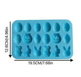 Molde de silicone 18-cavidade para páscoa, ferramentas de cozimento, chocolate, páscoa, páscoa, páscoa, bolo, cozimento, cozimento, 1pc