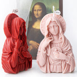 Feminino Deity Silicone Vela Molde, Metade Do Corpo, Sabonete Virgem, Resina Gesso Molde, Chocolate Gelo Molde, Disco na Mão, Deusa Home Decor