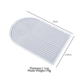 U Em Forma De Moldes De Gesso para Home Decor Making, Molde De Silicone, DIY Cimento Onda Placa Base, Arch Coaster, Prato De Armazenamento, Art Orament