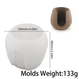 Round Wax Melting Furnace, Silicone Mold, DIY, Handmade Gesso, Concreto, Hidropônico Vaso, Castiçal, Resina Moldes, Home Decor