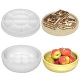 Grande Bandeja Circular Molde De Gesso Resina Epóxi Diy Molde De Silicone Plantador De Cimento Bandeja De Armazenamento Em Casa Tigela De Concreto Molde