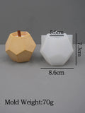 Hexagonal Faceta Jar Silicone Mold, DIY Gesso Concreto, Irregular Vela Perfumada Cup, Pen Holder, Caixa De Armazenamento, Craft Mould, Home Decor