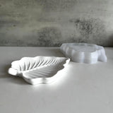 Folha-como a bandeja para o armazenamento da joia, bandeja da resina, molde do silicone, organizador do molde, castiçal, concreto, cimento, diy