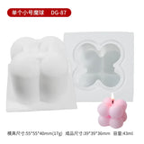 Molde de vela de silicone 3d cubo cozimento mousse bolo molde diy bolha quadrada sobremesa moldes cozinha bakeware acessórios grau alimentício