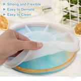 Bandeja Redonda Grande De Cimento De Silicone, Molde De Resina Epóxi, Bandeja Decorativa, Flor Seca, Vaso De Concreto, Base Fazendo Ferramentas, 3 Tamanhos