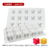 Molde de vela de silicone 3d cubo cozimento mousse bolo molde diy bolha quadrada sobremesa moldes cozinha bakeware acessórios grau alimentício