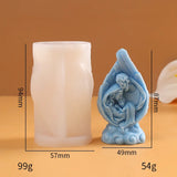 3D Silicone Vela Mold, Religioso Natividade Mold, Aromaterapie, Stone House Scene, Estátua Retrato, Santo Religioso, Material do feriado