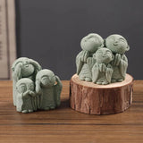 Guofeng-Zen Cimento Pequeno Buda Escultura Silicone Molde, Tabletop Gesso, Chá Pet, Fish Tank, Paisagem Molde Buda