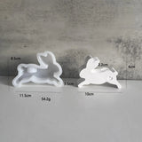 Diy coelho castiçal molde de silicone coelhinho da páscoa aroma castiçal molde gesso gotejamento ornamento decoração festa em casa presentes de páscoa