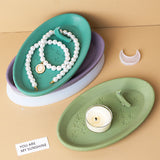 Molde de Silicone Oval para Artesanato - Lua e Estrelas