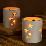 Molde de Silicone Estrelado para Suporte de Vela DIY