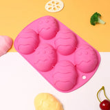 Moldes de silicone para bolo, mousse de ovo de páscoa com 6 buracos, fácil desmoldar, elipse, chocolate, presentes de festival, moldes de velas perfumadas, decoração de festa diy